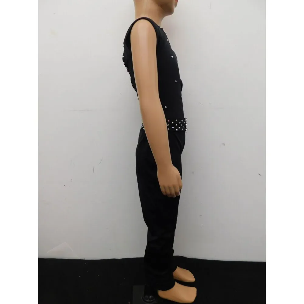 Pre-Owned Dance Costume Weissman 13541 Medium Child Black Jazz